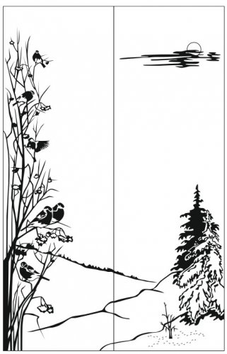 Пескоструйный рисунок Птицы 318